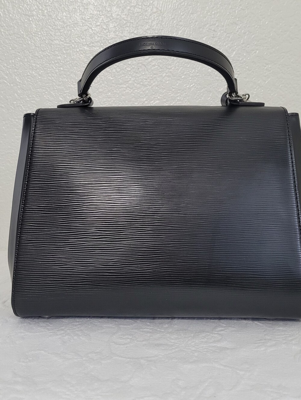 Louis Vuitton Cluny BB Noir Black Epi Leather Satchel Shoulder Bag Handbag Purse - Picture 7 of 16
